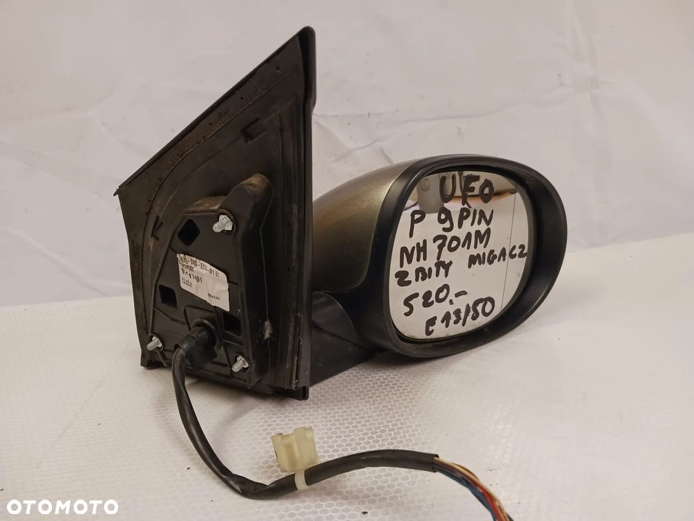 - LUSTERKO ELEKTRYCZNE PRAWE CIVIC VIII 8 UFO NH701M 9PIN ZBITY MIGACZ - 3