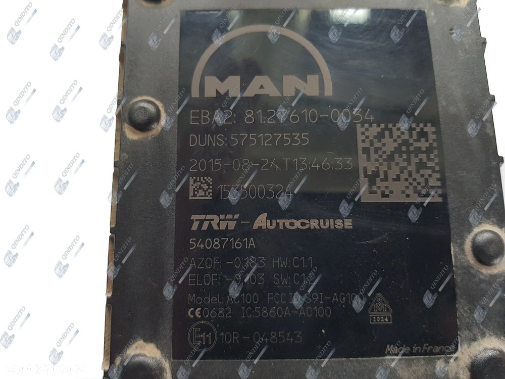 RADAR SENSOR DISTRONIC MAN TGX TGS 81276100034 - 2