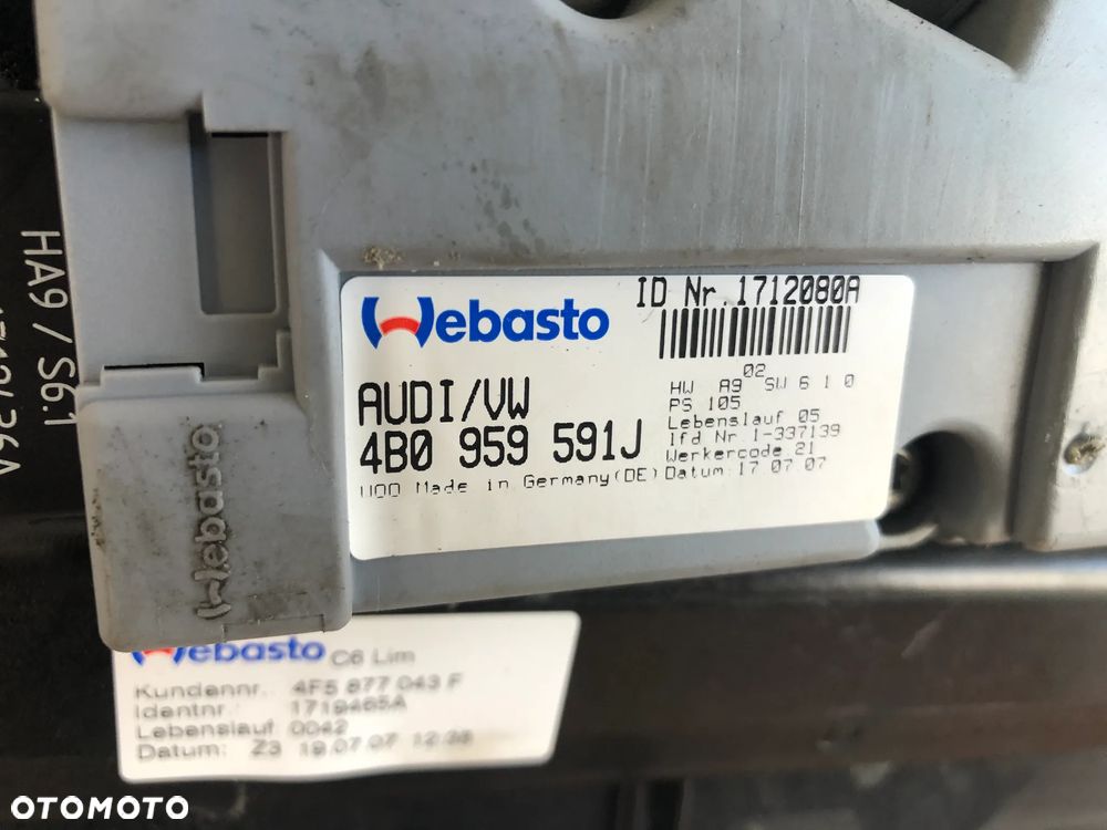 Dach Panoramiczny Szyberdach Audi A6 C6 S-Line 2007R 4B0959591J (2004–2011) - Gwarancja Wysyłka - 6