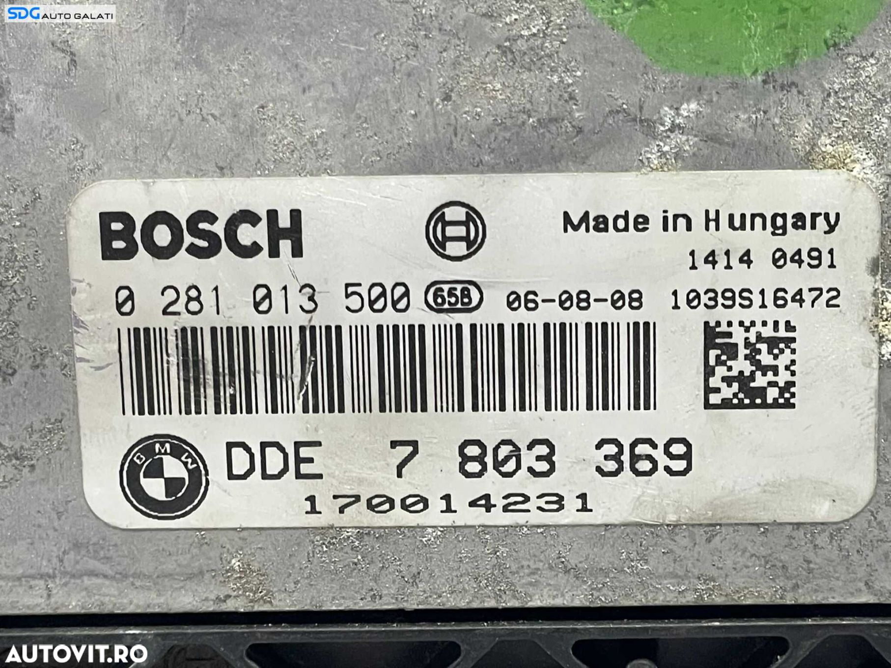 ECU Calculator Motor Bosch BMW Seria 7 E65 E66 3.0 Diesel M57 2002 - 2008 Cod 7803369 0281013500 [L4755] [L4756] - 4