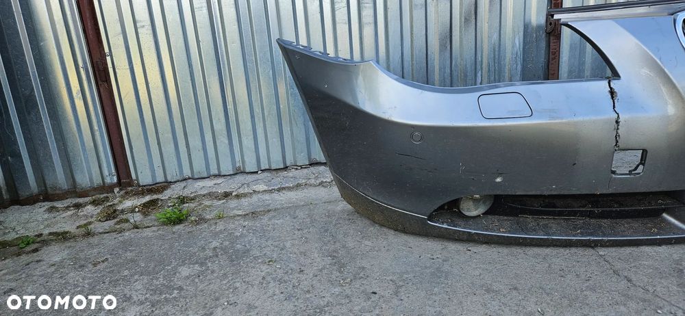 BMW 5 E60 E61 2003-2007 Kompletny zderzak przód Zderzak przedni pod czujniki parkowania PDC XENON spryskiwacze  KOLOR Silbergrau - 8