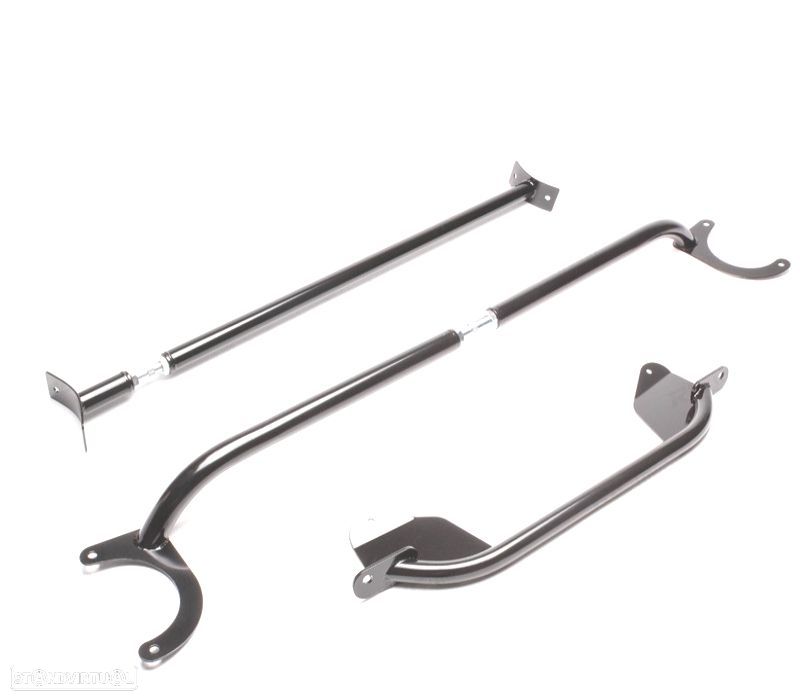 KIT BARRAS ANTI-APROXIMAÇÃO AJUSTÁVEIS VOLKSWAGEN VW SCIROCCO MK1 MK2 74-92 PRETO - 1