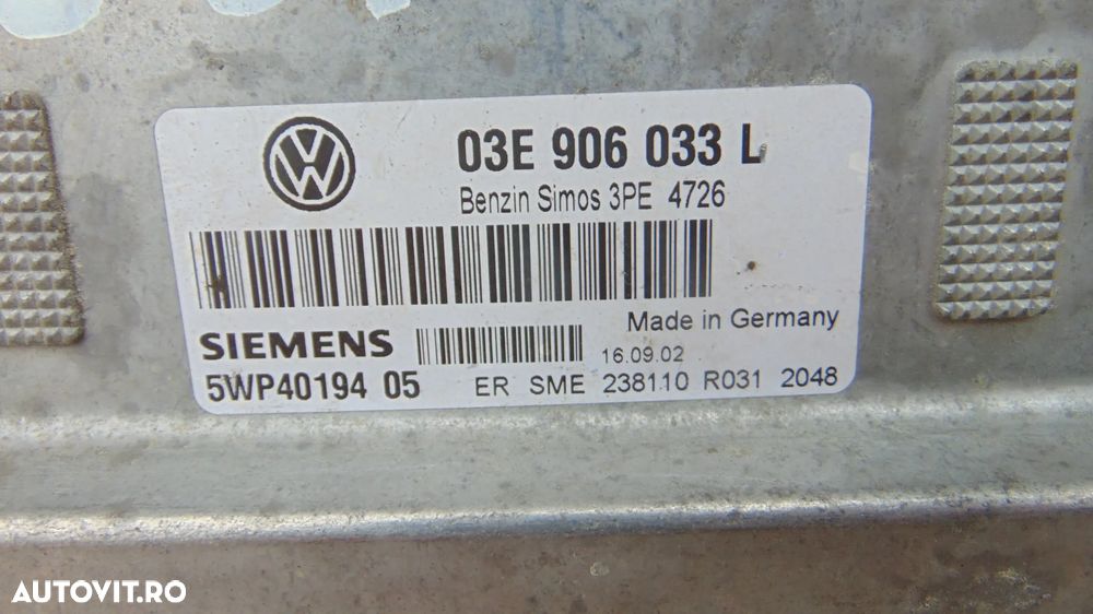 Calculator motor VW Polo(9N) an 2001-2012 1.2 benzina cod 03D906033F/03E 906033L - 5