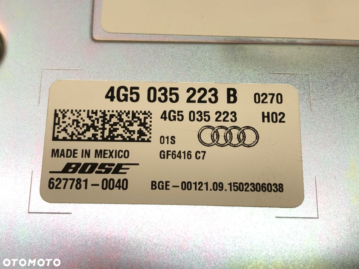 WZMACNIACZ BOSE - 1738.00 PLN - AUDI A6 C7 (4G2, 4GC) 2010 - 2018 3.0 TDI quattro 240 kW [326 KM] - 3