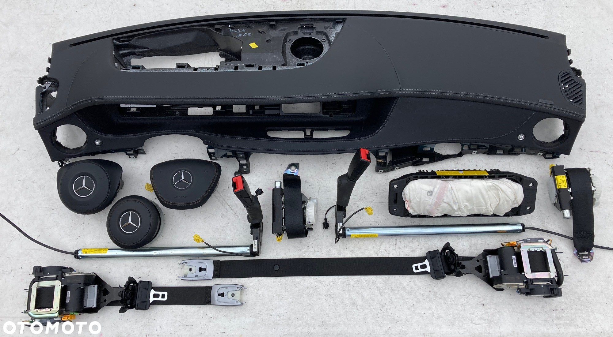 MERCEDES S W217 W222 DESKA KONSOLA KOKPIT PULPIT PÓŁKA PARAPET PODUSZKI AIRBAG PASY PAS KURTYNA FOTELA FOTEL  Raz2 - 24