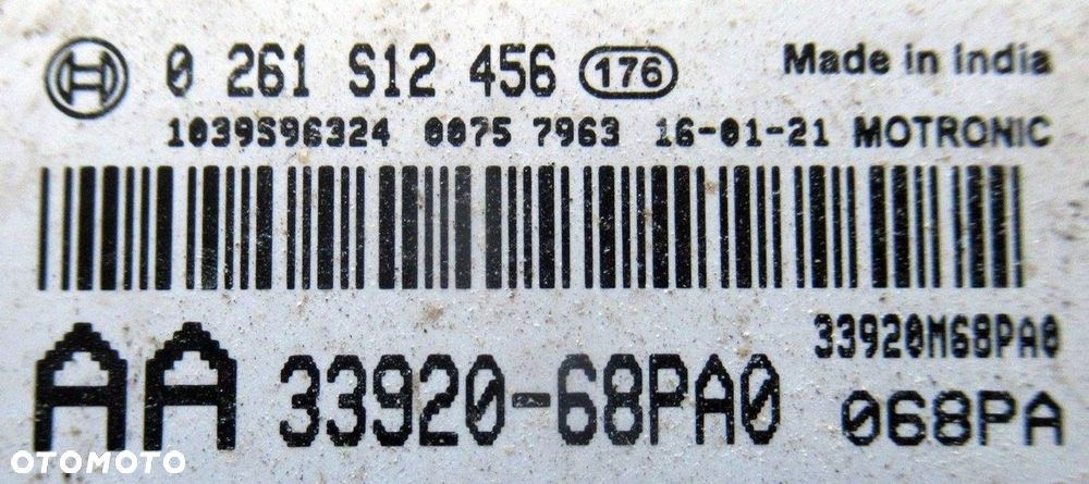 SUZUKI BALENO II 2017 1.2 STEROWNIK KOMPUTER SILNIKA 0261s12456 - 3