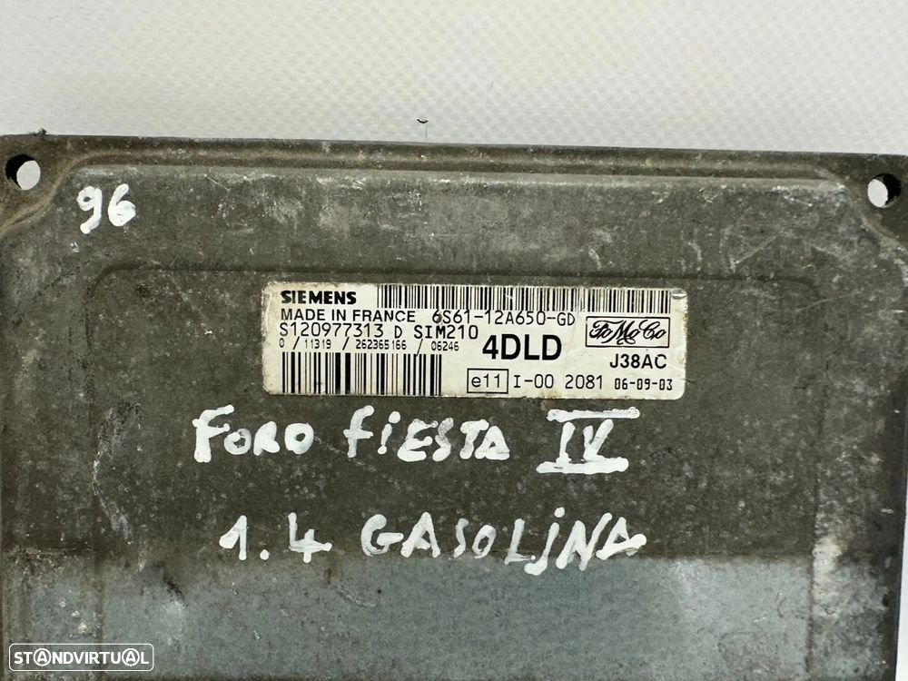.Centralina Motor Siemens Ford 1.4i 16v 6S6112A650GD S120977313 2001 - 2008 - 7