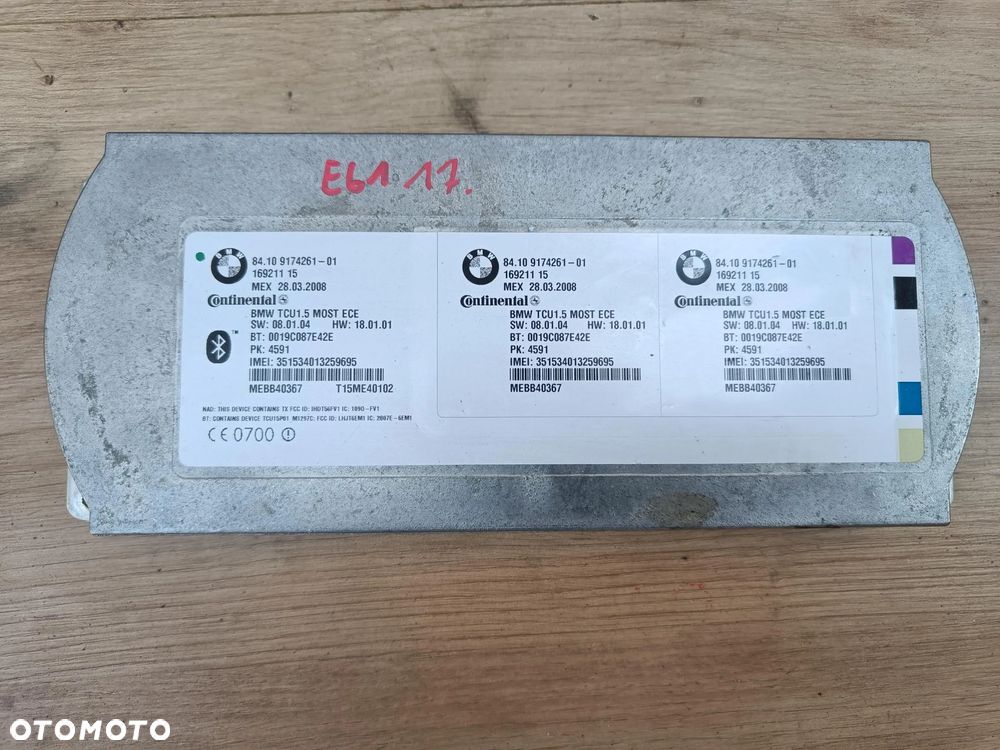 BMW E60 E61 MODUŁ STEROWNIK BLUETOOTH 9174261 - 1