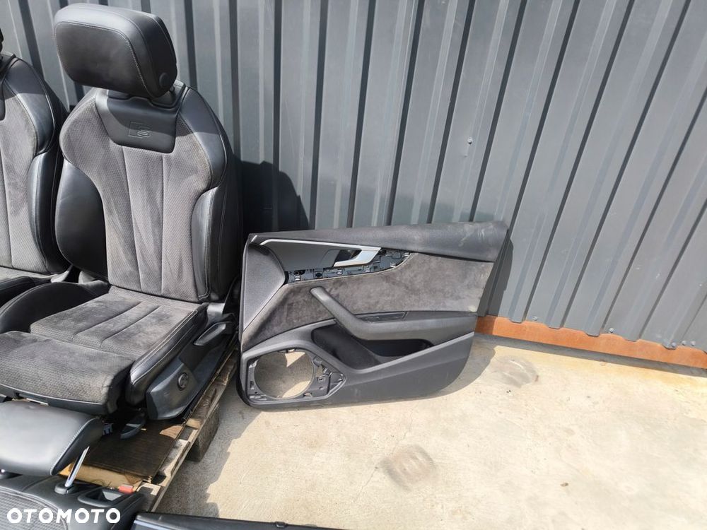 FOTEL FOTELE SKÓRA KOMPLET S LINE AUDI A4 B9 SKÓRA ALCANTARA ROLETY GRZANE - 4