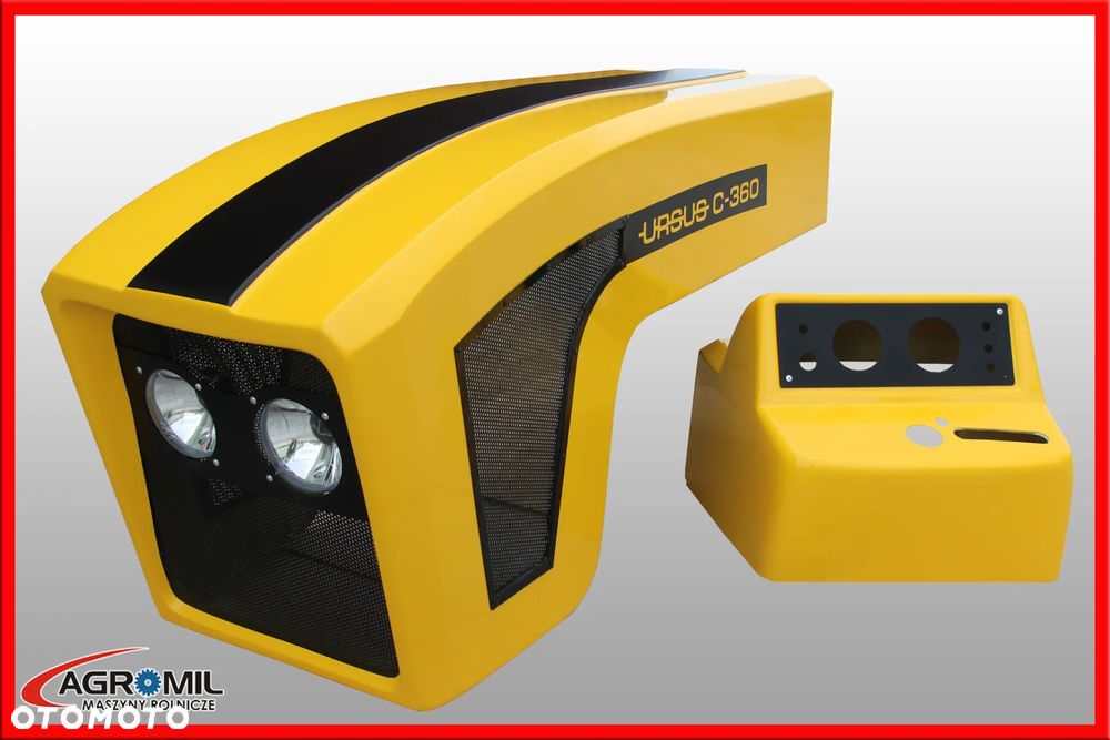 Maska ciągnikowa tworzywo Ursus C360 C-360 Retro Nowość HIT żółta - 1