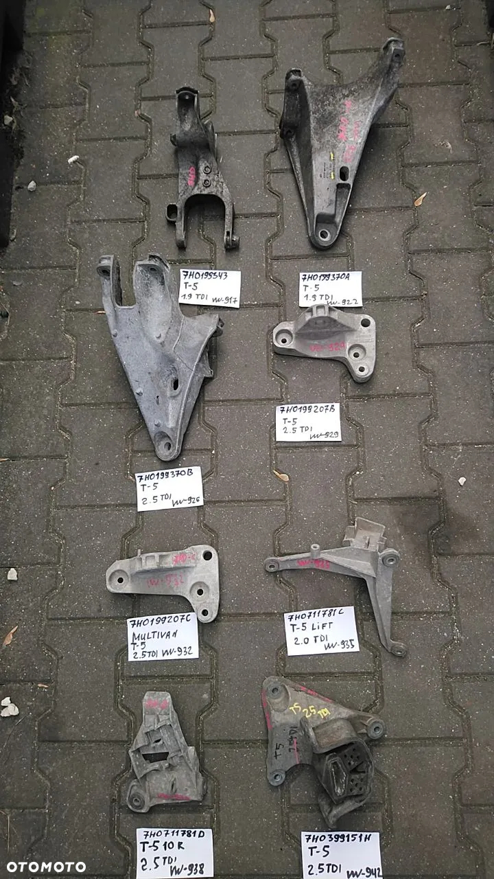 VW ŁAPY NR650-1300 ALUMINIOWE VOLKSWAGEN AUDI SEAT SKODA ŁAPA MOCOWANIE PODSTAWA - 20