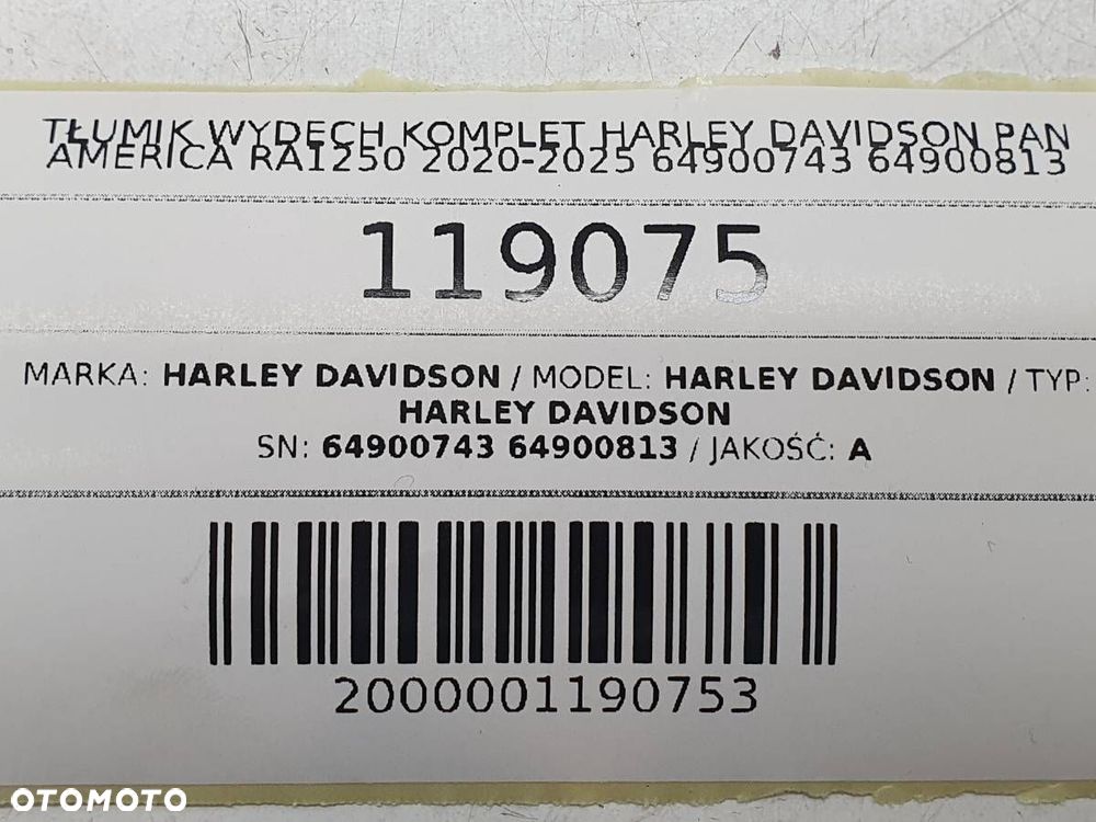 TŁUMIK WYDECH HARLEY DAVIDSON PAN AMERICA RA1250 2020 64900743 64900813 - 11