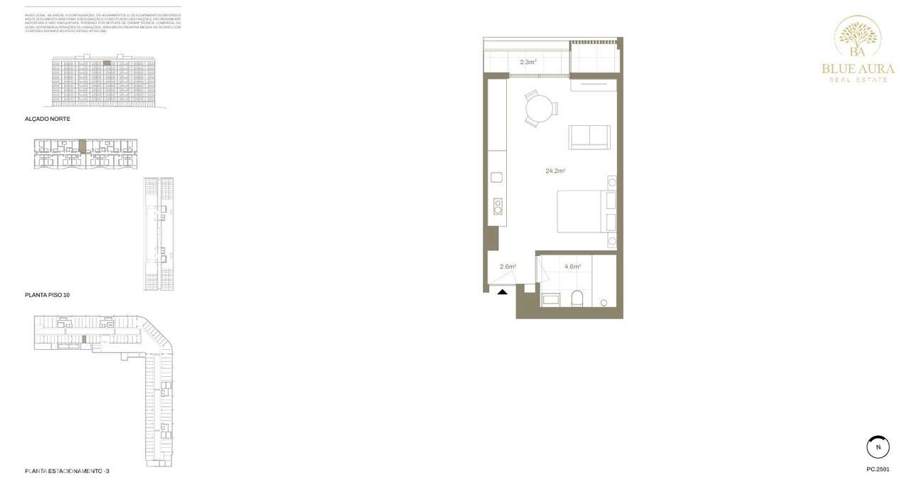 Apartamento T0 Venda em Santa Marinha e São Pedro da Afurada,Vila Nova - Grande imagem: 2/6