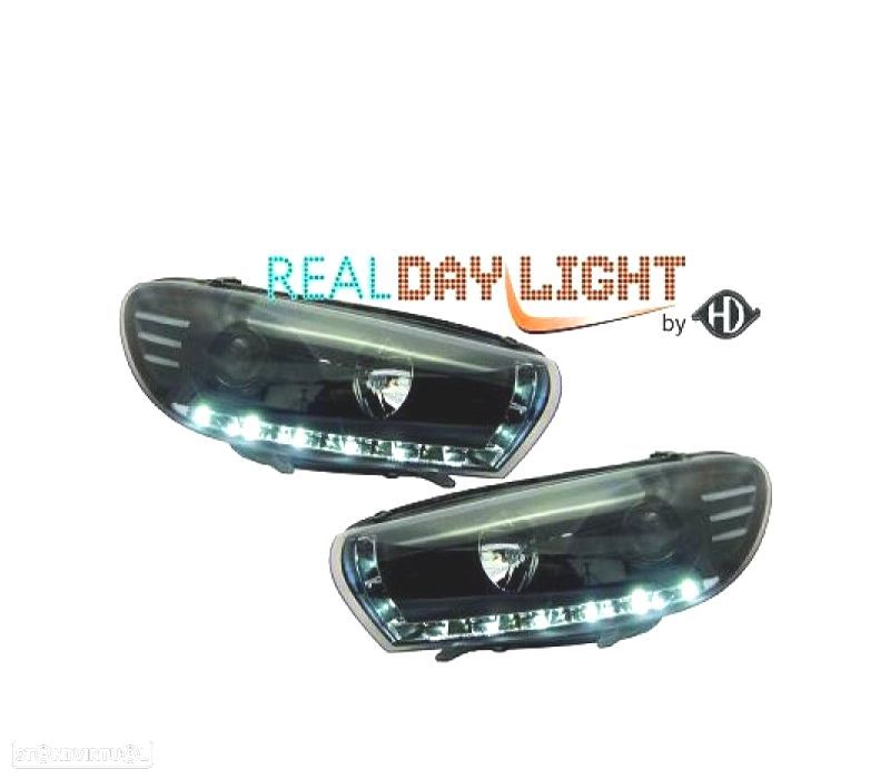 FARÓIS FRONTAIS PARA VOLKSWAGEN VW SCIROCCO 08-14 DRL - 1