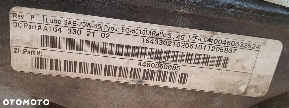 MOST DYFER DYFERENCJAŁ PRZÓD 3.45 4MATIC MERCEDES GL X164 3.0 CDI V6 - 8