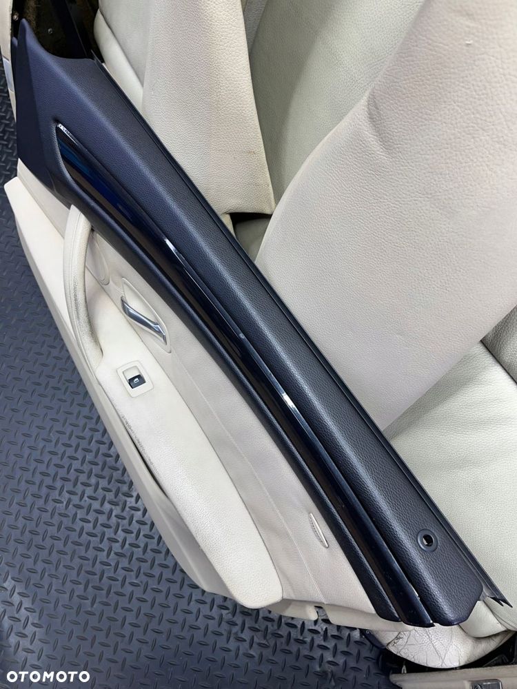 komplet fotele kanapa boczki tapicerka kremowa skÓra europa bmw e61 lift - 5