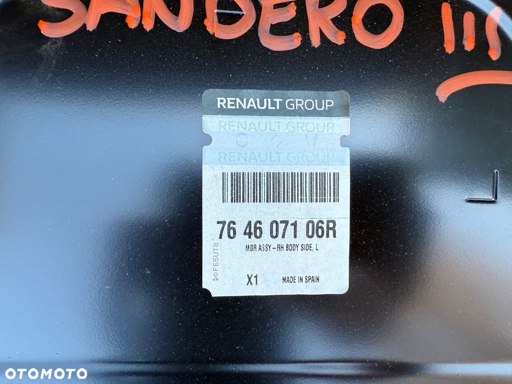 PRÓG PRZÓD PRAWY POSZYCIE DACIA SANDERO III 764607106R - 8