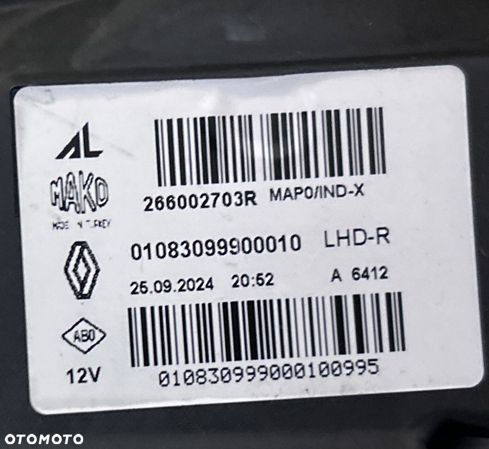 LAMPA LED DRL RENAULT CLIO 5 V LIFT PRAWA PRAWY 266002703r - 2