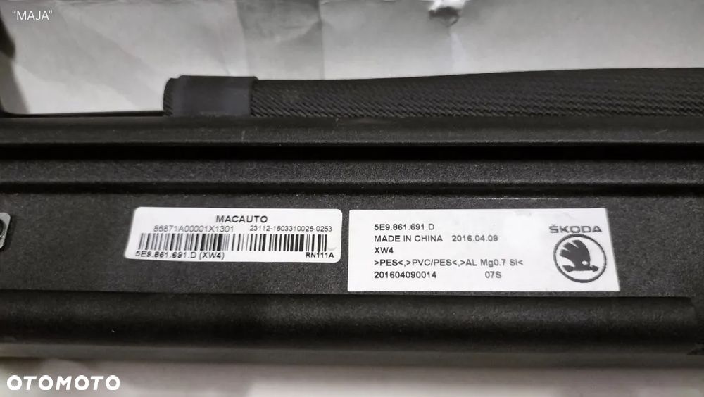 SKODA OCTAVIA III KOMBI 5E9861691D SIATKA BAGAŻNIKA - 4