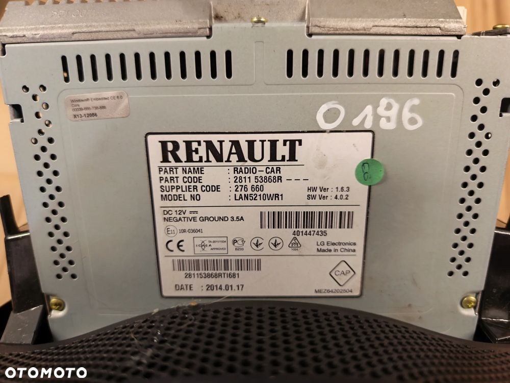 RADIO NAWIGACJA TABLET RAMKA  281153868R RENAULT CLIO IV - 6