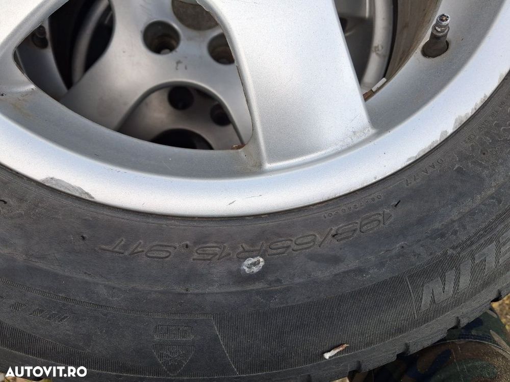 Vând jante 5×112 vw passat cu cauciucuri 195/65r15 - 8