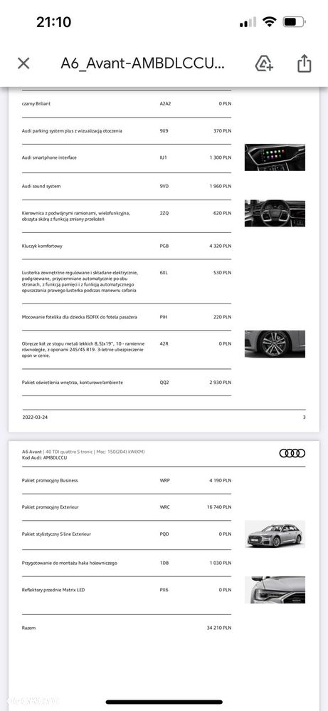 Audi A6 Avant 40 TDI mHEV Quattro S Line S tronic - 21