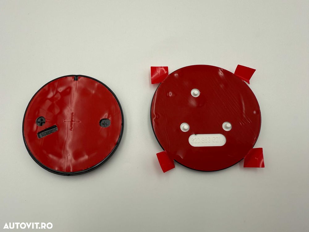 Set Embleme Compatibile Skoda fata/spate alb/negru 90/80 mm - 4
