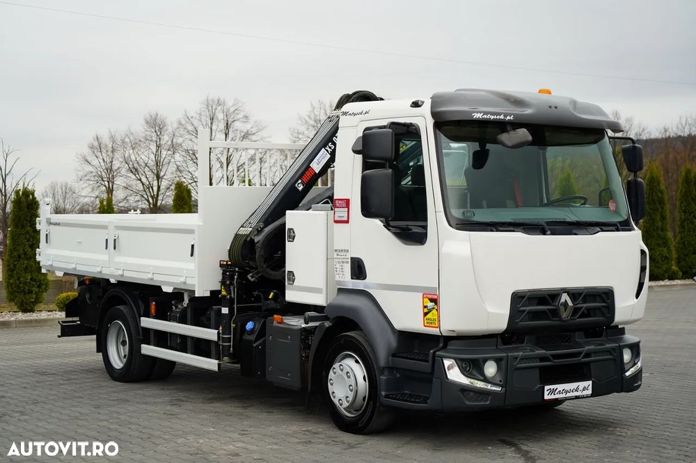 Renault D12 / BASCULATOR 3 LATE / HYDRODOLT LATERAL / HDS HIAB 077 BS2 / ROTATOR / PILOT / EURO 6 - 14
