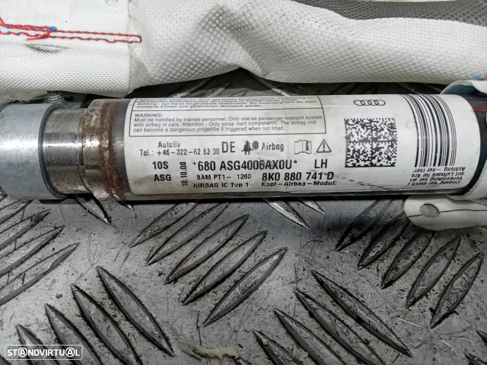 Cortina Cortinas de Airbag Audi A4 B8 Sedan 8K0880741D 8K0880742D Original - 3
