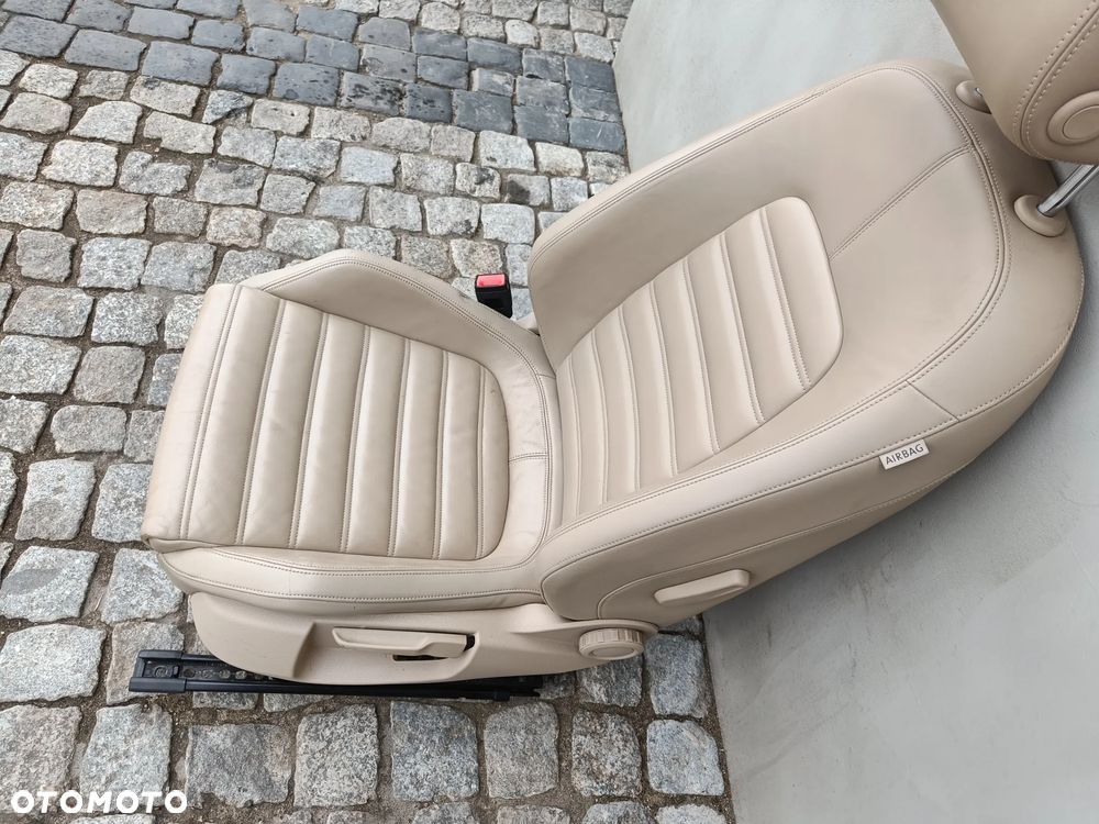 Fotel Kierowcy Lewy VW Passat B7 Przedni Przód Skóra - 11