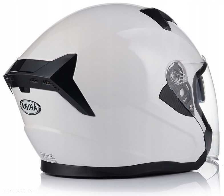 NOWY Otwarty KASK Motocyklowy BIAŁY Skuter Chopper ECER 22.06 BLENDA L - 7