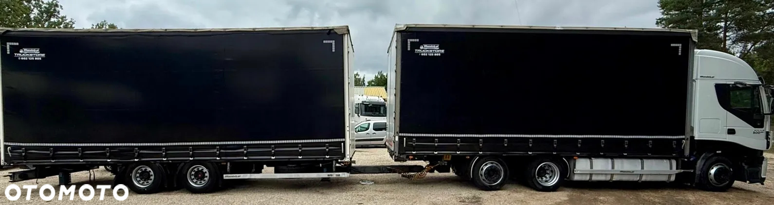 Iveco STRALIS AS500 AUTOMAT RETARDER MOTOR-13L 6x2 JUMBO TYLNA OŚ SKRĘTNA + PRZYCZEPA TANDEM HIPOCAR FIRANKA DŁ:8.20m OSIE SAF OŚ PODNOSZONA ZESTAW PRZESTRZENNY PRZEJAZDOWY NOWE PLANDEKI!!!  EEV - 5