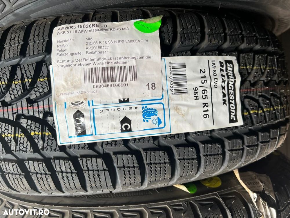 vând set jante tablă noi Mitsubishi ASX pe 16” cu anvelope noi de iarnă - 7