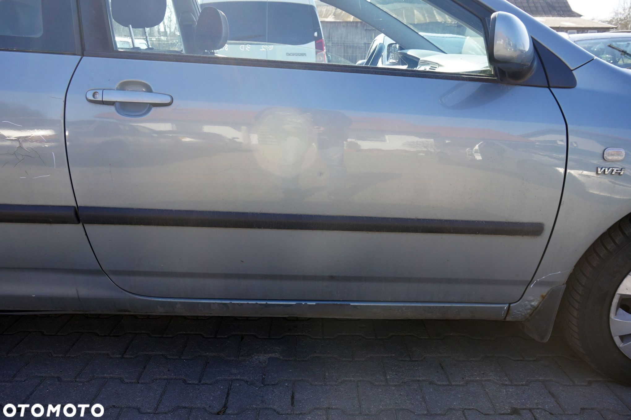 DRZWI PRZEDNIE PRAWE COROLLA E12 3D HB 8Q3  SREBRNY TOYOTA 2001-2004 - 3