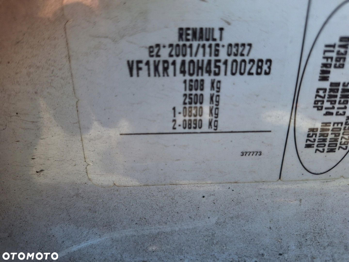 RENAULT CLIO 3 III 5DKBI BIAŁE DRZWI PRZÓD LEWE OV369 0V369 - 16