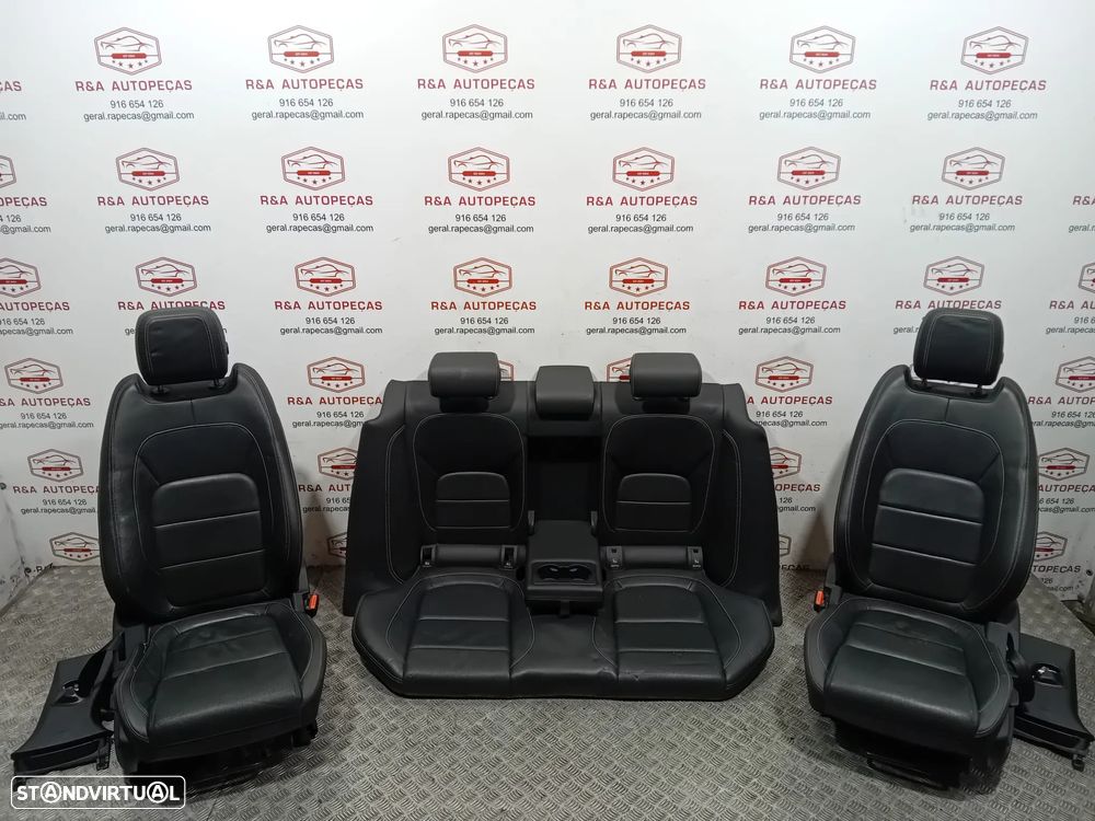 Conjunto de Bancos Frente Frontais Jaguar XE X760 R-Sport Pele Original - 1