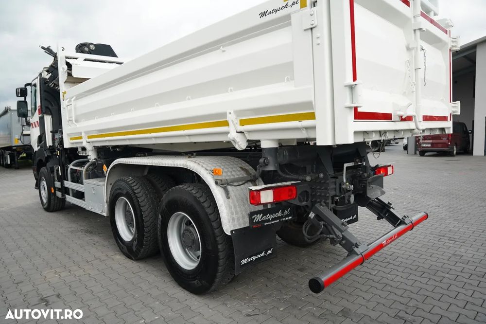 Renault K 380 / 6x4 / BASCUNĂ CU 2 LATE / BASCUNĂ HIDRAULICĂ + HIAB 211 EP-4 HDS / TELECOMANDĂ / CUPĂ / EURO 6 - 18