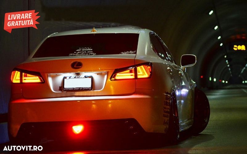 Stopuri LED LEXUS IS XE20 (2005-2012) Light Bar Facelift New XE30 Design Rosu Clar- livrare gratuita - 12