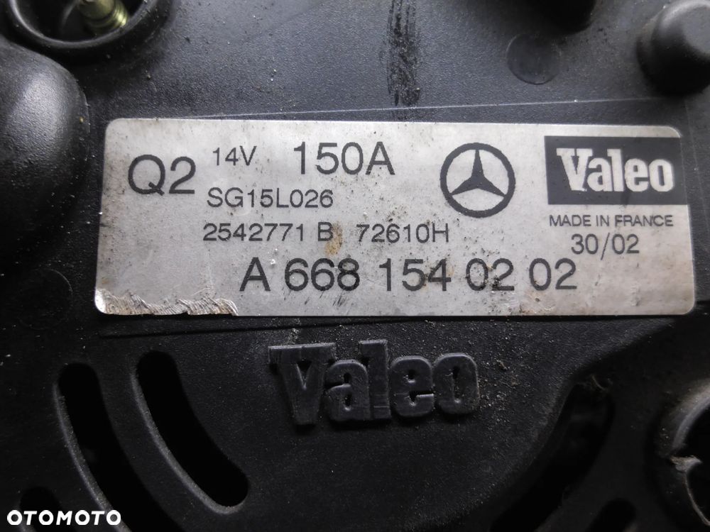 ALTERNATOR WODNY MERCEDES-BENZ KLASA A W168 A6681540202 1.7 CDI 75KM - 3