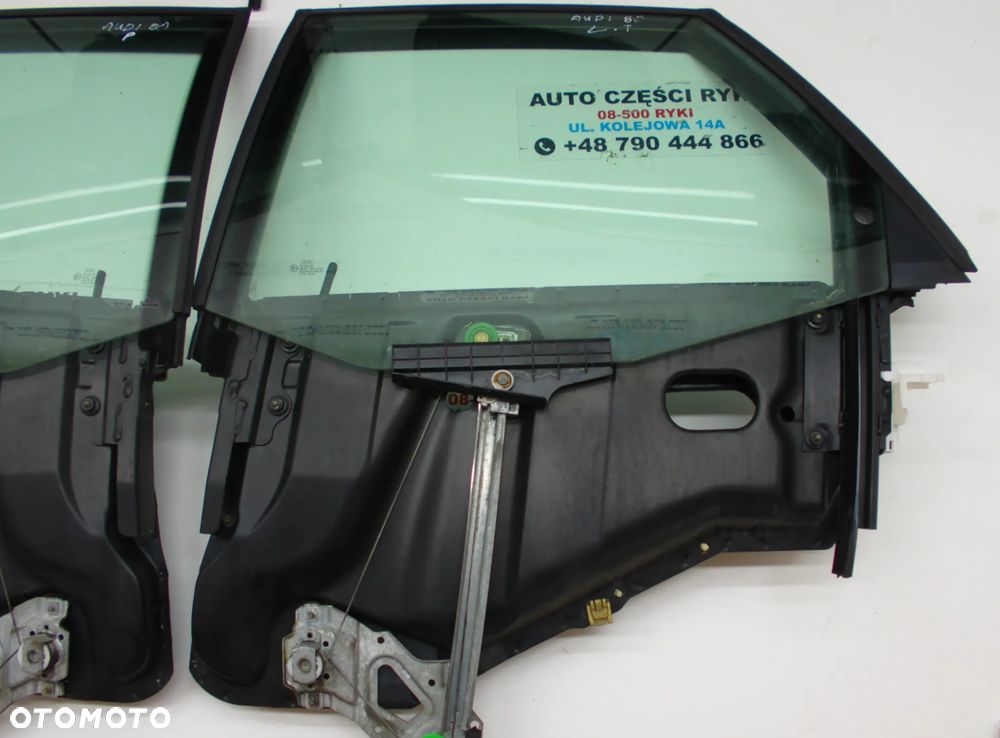 Audi 80 B3 Ramka drzwi szyba mechanizm podnoszenia szyby podnośnik - 4
