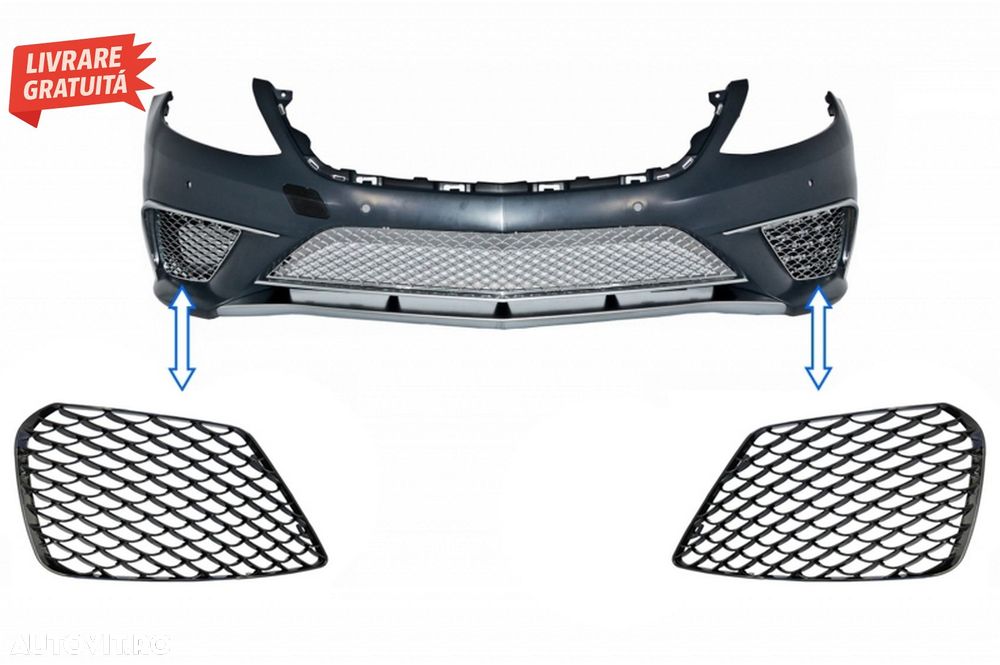 Grile Laterale Mercedes S-Class W222 (2013-2017) S63 Design Negru Lucios- livrare gratuita - 1