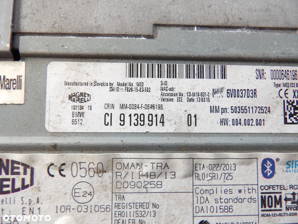 BMW - F30,F31 - RADIOODTWARZACZ - CD - ORYGINAŁ - 9139914 - 3