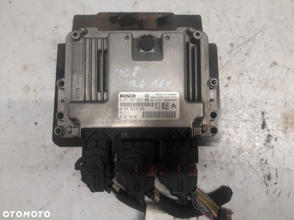 ZESTAW STARTOWY PEUGEOT 308 T7 1,6 16V  2009r STEROWNIK 0261201863  9666235880 - 2