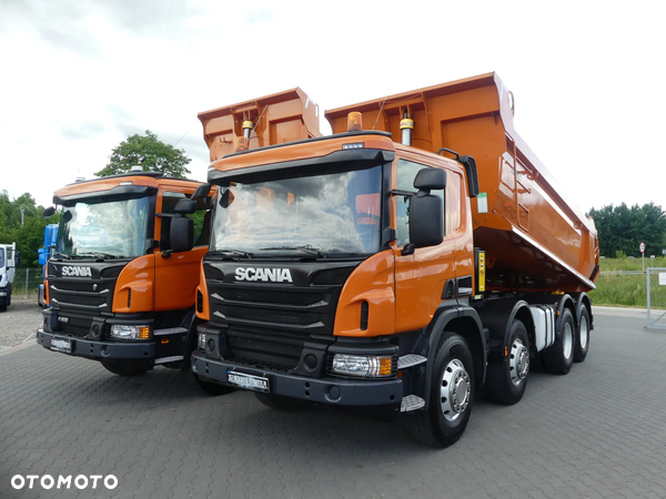 Scania P410 8x4 / WYWROTKA TYLNO ZSYPOWA / SKIBICKI 17m3 /