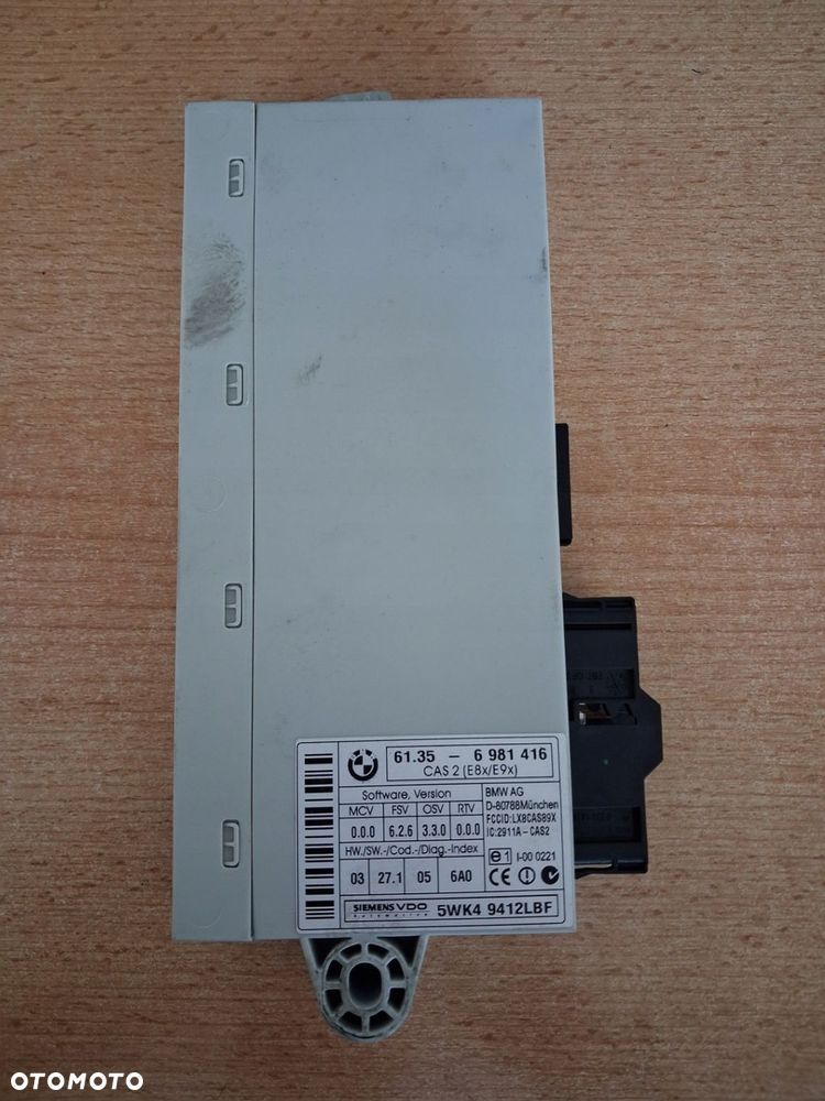 BMW 1 E87 3 E90 E91 Moduł sterownik CAS2 6981416 - 1