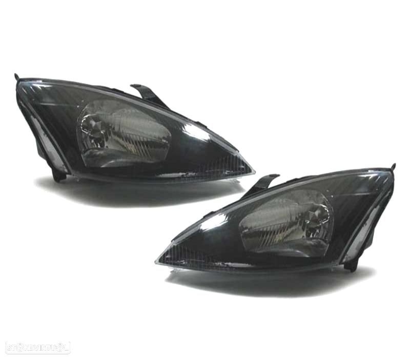 FARÓIS FORD FOCUS 98-01 FUNDO PRETO - 1
