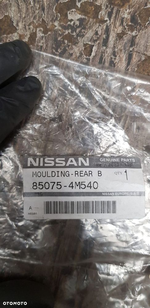 Oryginalna Listwa Zderzaka Tył Lewa Nissan Almera N16 OE 85075-4M540 - 9