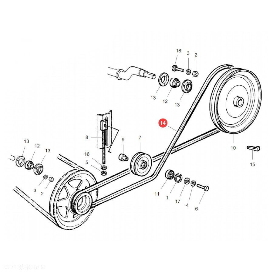 Pasek klinowy klasyczny Fendt 1902354 Gates - 3