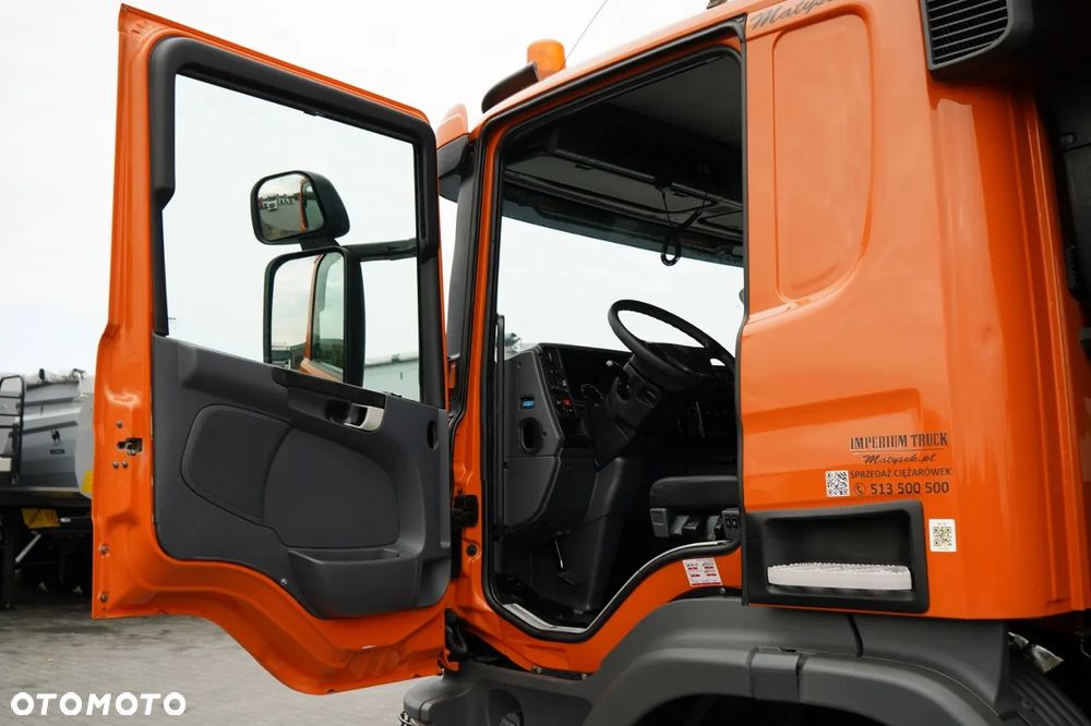 Scania P 410 / 8x4 / WYWROTKA TYLNOZSYPOWA / ALUFELGI / OPONY 100% / MANUAL / ŁADOWNOŚĆ 21 T - 26