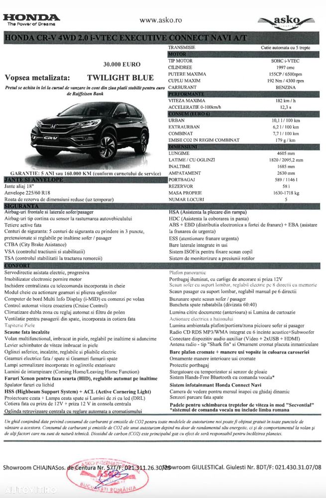 Honda CR-V 2.0i-VTEC 4WD Automatik Executive - 8